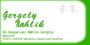 gergely nahlik business card