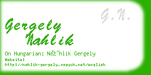 gergely nahlik business card